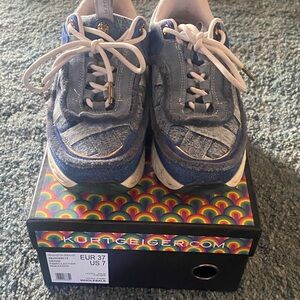 Kurt Geiger Blue Denim Sneakers